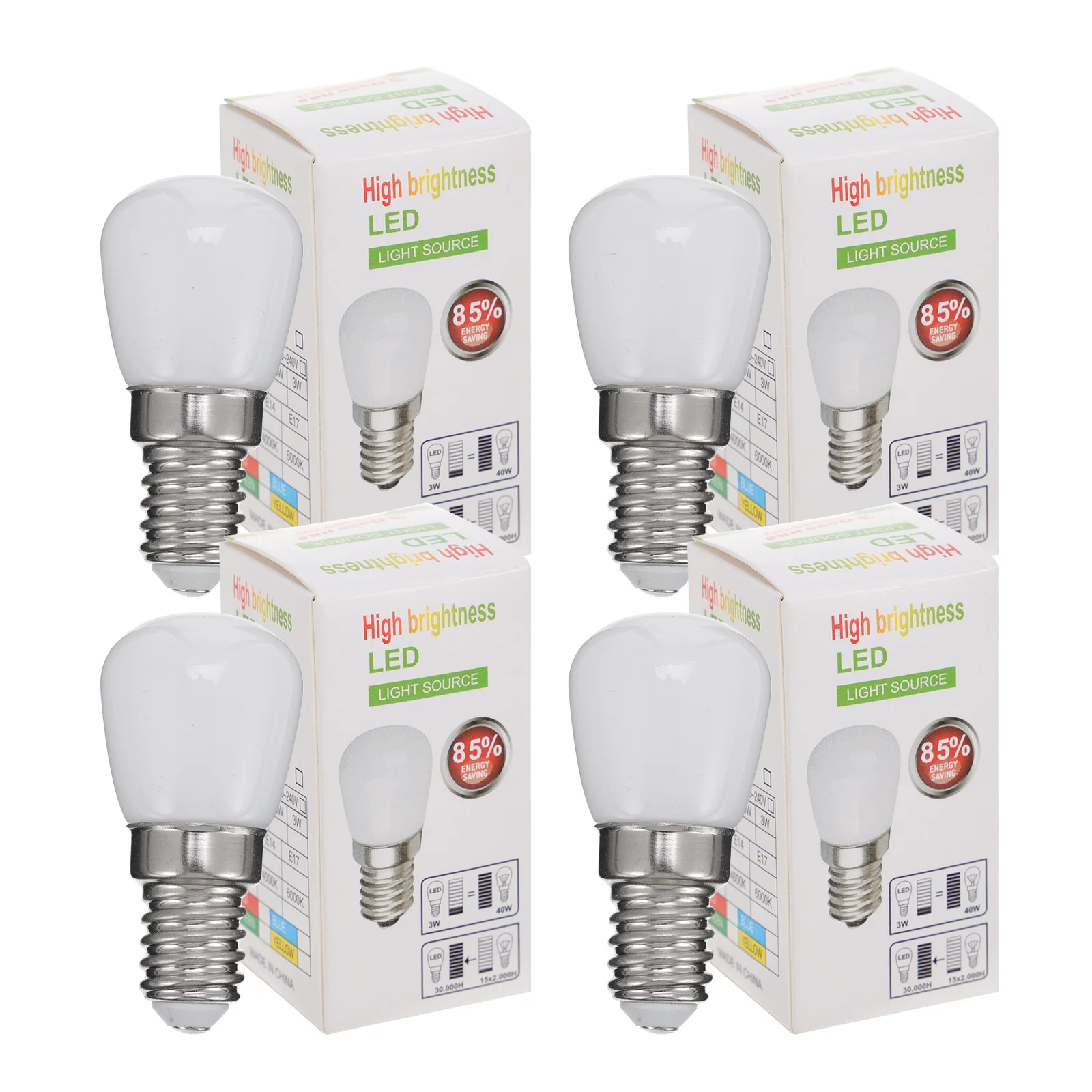 4 قطعة Led الثلاجة ضوء لمبة 220 فولت E14 الأجهزة مصباح للثلاجة غطاء فوق البوتاجاز لإخراج الأدخنة الثريا توفير الطاقة قاعدة السيراميك دائم #6