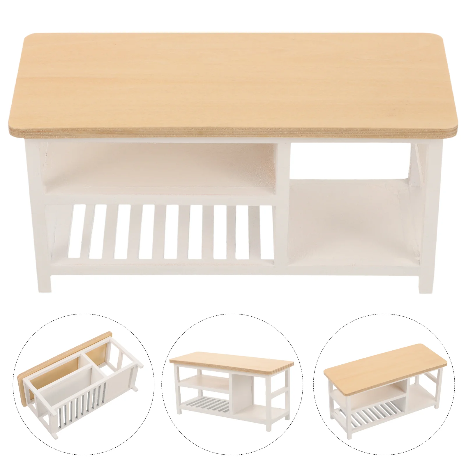 1:12 Dollhouse Decorations Furniture Accessories Miniature Scene Ob11 Table Desk Computer Scale Office Wood Baby