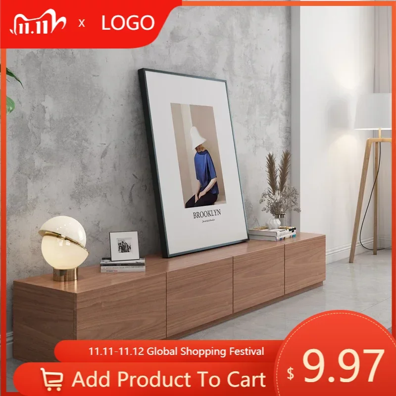 

Entertainment TV Consoles Cabinet Black Wood Luxury Modern TV Consoles Stand Living Room Fernseher Schrank Home Furniture MQ50DS