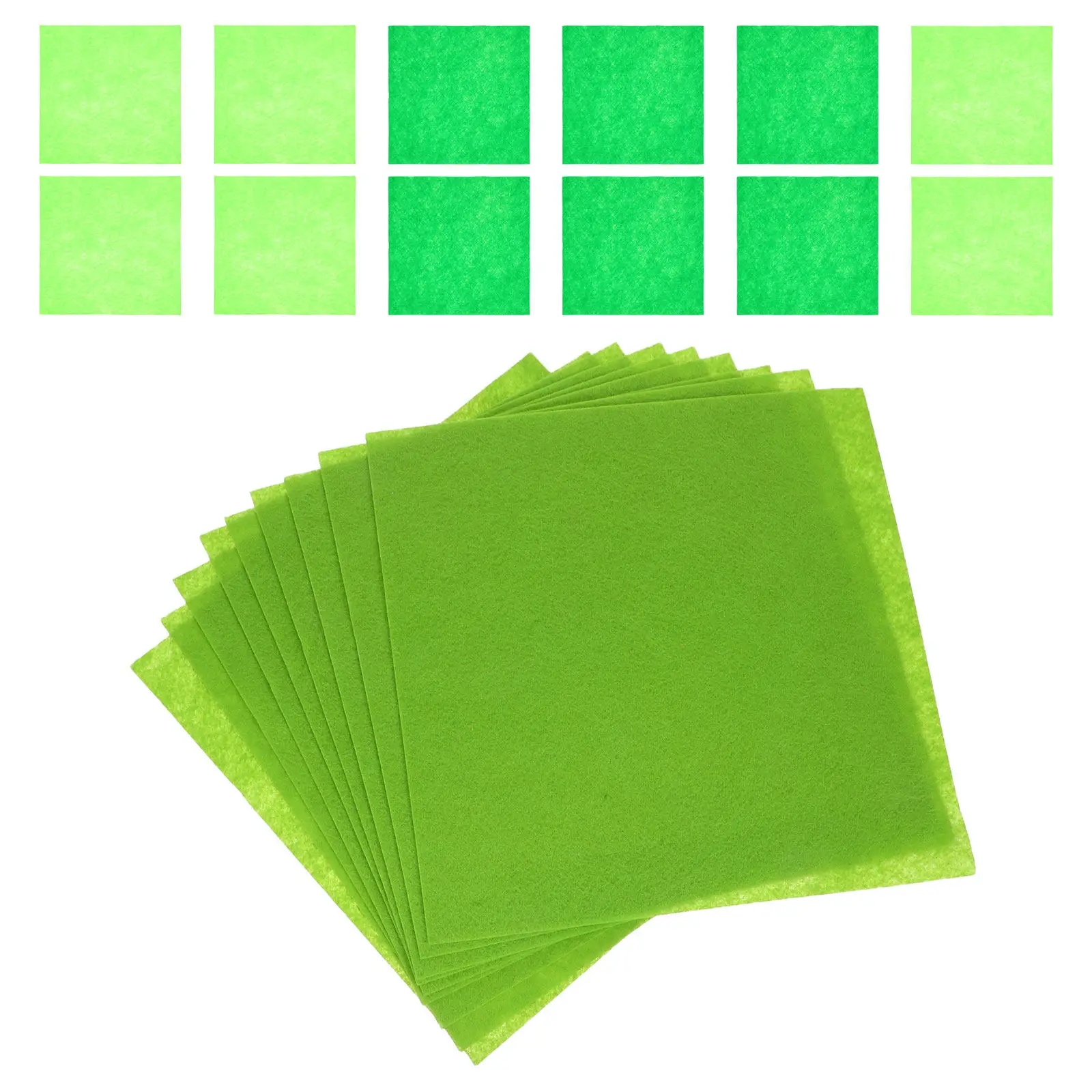 

30Pcs Green Felt Fabric Sheets Non-Shedding Fade-Resistant Soft Craft Material for Creative Art Projects Family Parties