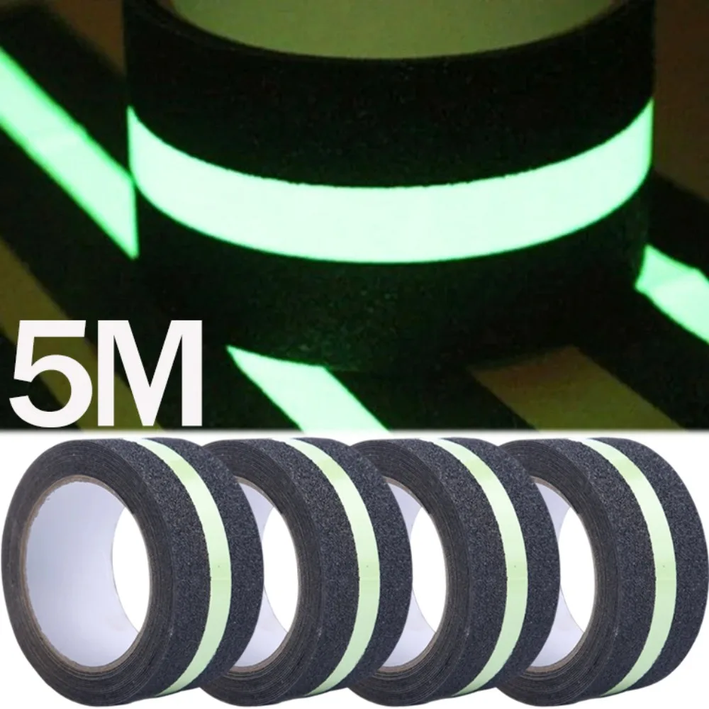 

Светящаяся противоскользящая предупреждающая лента, светящаяся в темноте, утолщенная тяговая лента для лестниц, внутренняя и наружная клейкая наклейка для безопасности ступенчатого протектора