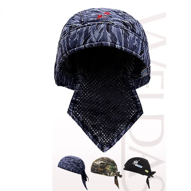 Imagem -03 - Fogo Resistente Cabeça Protetora Soldagem Chapéu Retardador de Chama tipo Bandana Seguro de Trabalho Soldador Anti-scalding Trabalho Cap