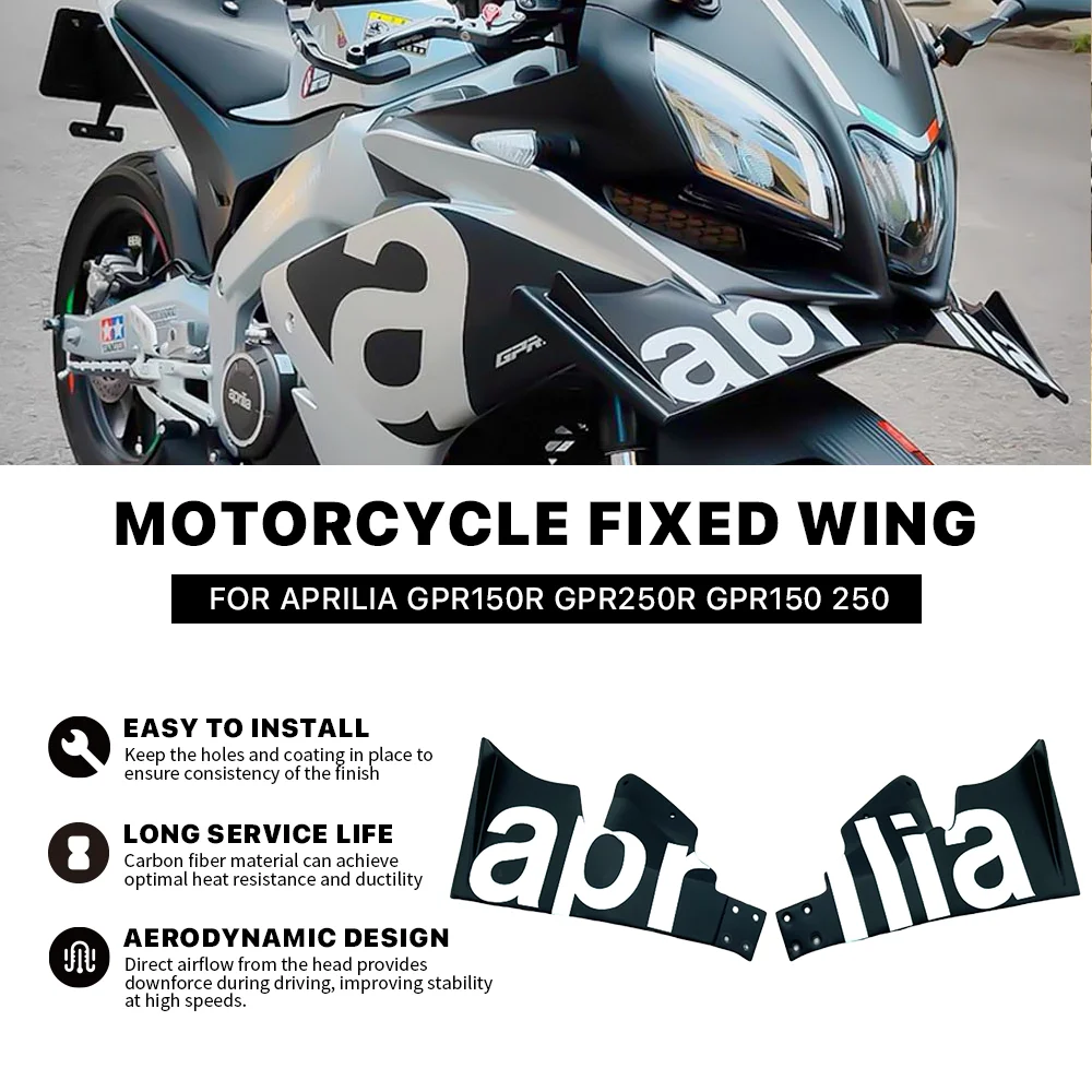 

New Motorcycle fixed fender, 7 colour aerodynamic front fender kit, For Aprilia GPR150R GPR 150 R GPR250R GPR150 250 accessories