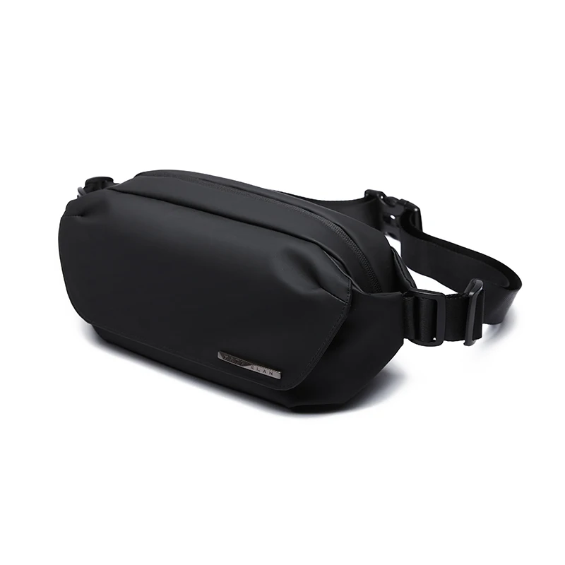 MOYYI Premium Crossbody Bag with Magnetic Buckle, Fashion Waterproof  Sling Bag Black Shoulder Bag for Men Travel Sport