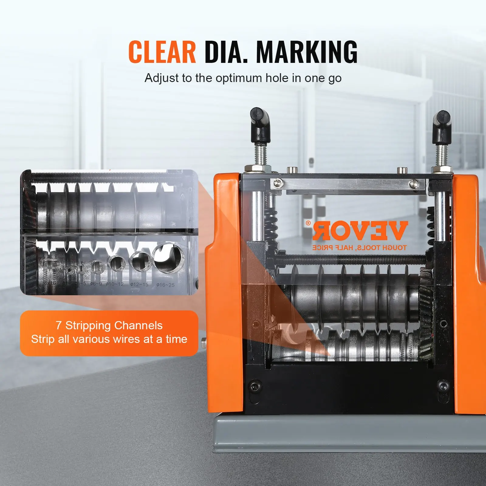 

Automatic Wire Stripping Machine, Electric Motorized Cable Stripper, 60 W, Wire Peeler With Visible Stripping Depth Reference