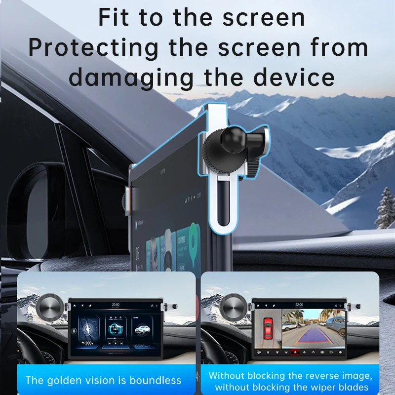 Picture 5: OUTMIX New Energy Vehicles Special Screen Phone Holder Aluminum Alloy Magsafe Telescopic Screen Fixed Base Navigation Bracket