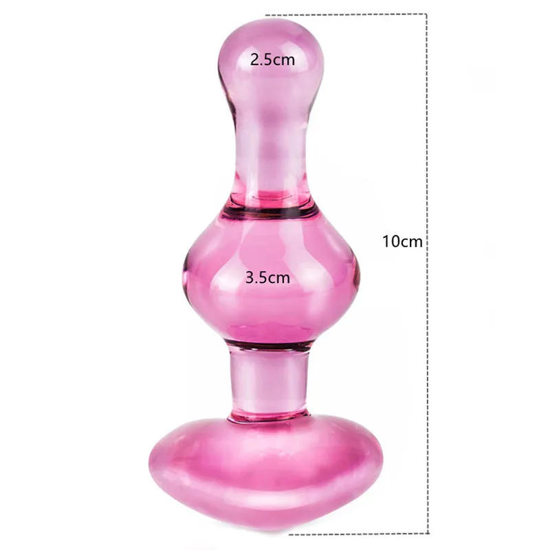 Hartvormige Vorm Glas Anale Plug Dildo Adult Masturbator Anus Dilatator Expander Butt Plug Erotische Seksspeeltjes Voor Vrouwen Mannen