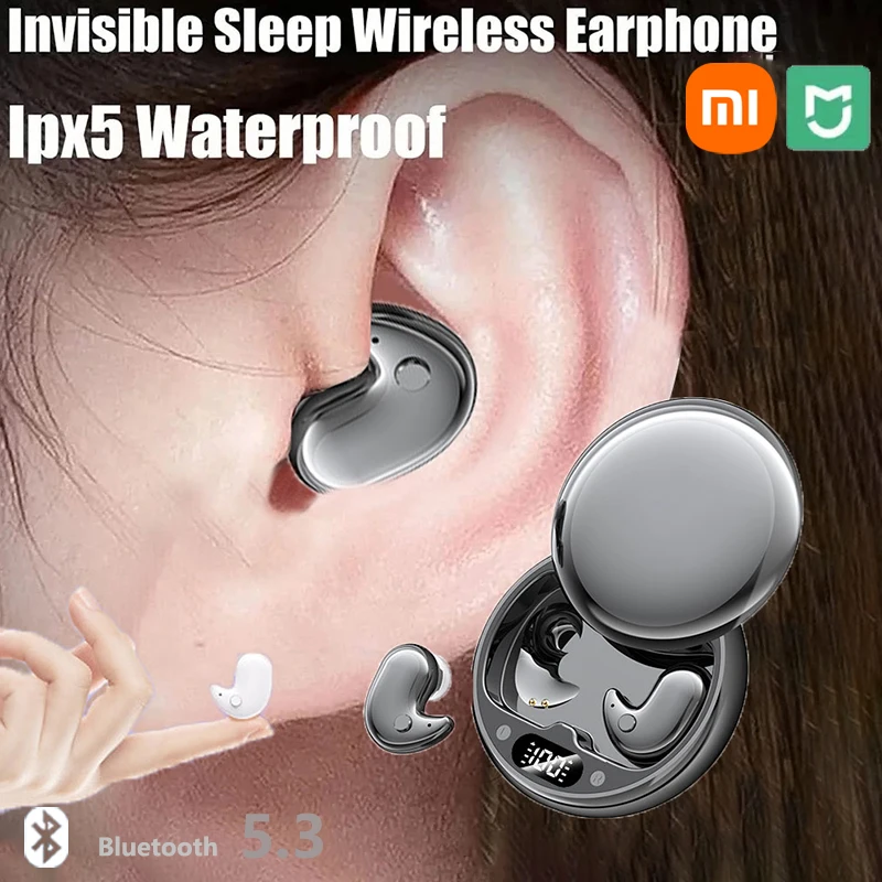 Xiaomi Y36 Mini Invisible Sleep Headset Bluetooth 5.3 Ipx5 Waterproof TWS Wireless Earphone With Mic Sports Stereo Headsets New