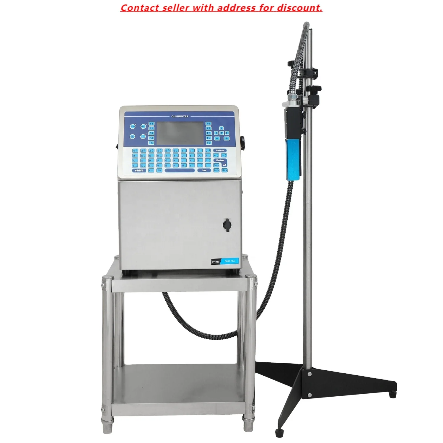

CIJ Continuous Inkjet Printer B600 Plus W Pigment V2 Nozzle Industrial Product On Line Coding Date Picture Code Printer