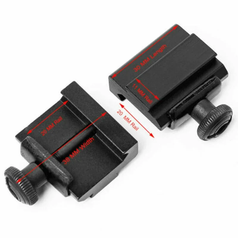 

1PCS 20mm Weaver Picatinny To 11mm Dovetail Rail Base Adapter Scope Mount Hunting Accessories