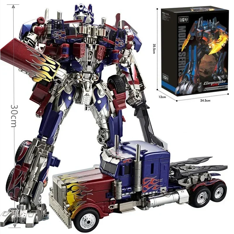 Spot Transformers30cmCommander Optimus Prime & Bumblebee Alloy Car Robot Anime Character Action Figure Model Toy Gift Collection