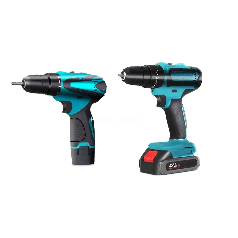 High-Power Brush Electric Drill Lithium Battery Cordless Drill Multifunctional Electric Screwdriver