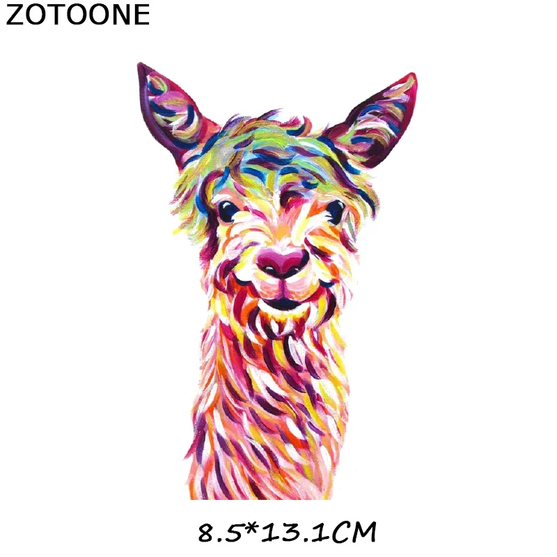 ZOTOONE Iron on Transfers for Clothes Colorful Animal Patches Cartoon Lion Patch for Kids Ironing Thermal Sticker DIY Applique D