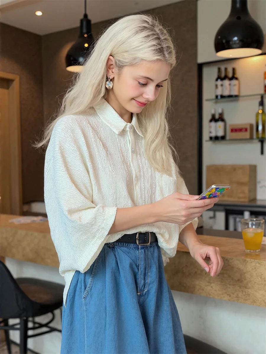 قميص نسائي صيفي بأكمام قصيرة مقاس كبير قميص كلاسيكي بنمط طباعة الفهد وزر أمامي كاجوال بسيط أساسي #3