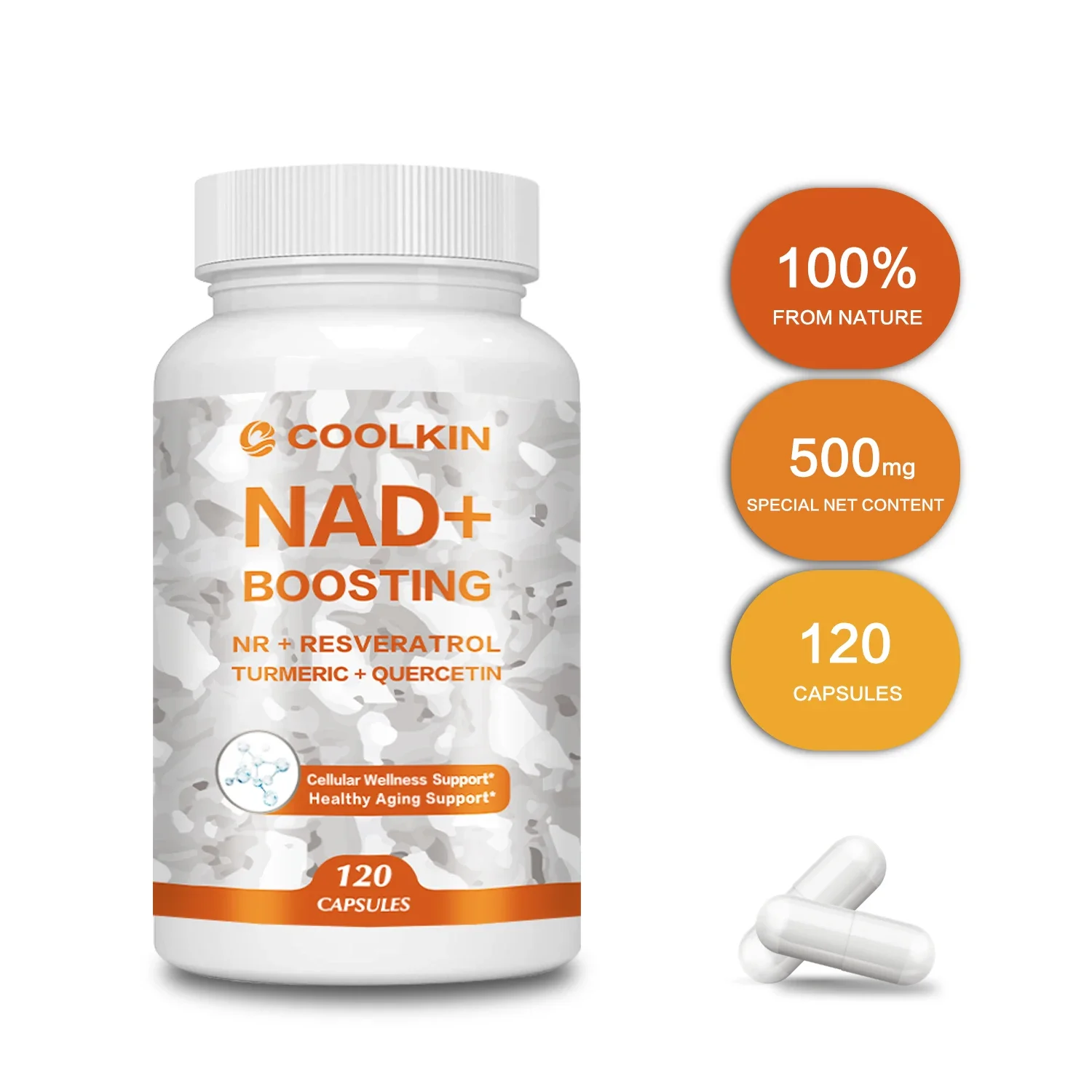 NAD + Boosting - with NR,Resveratrol,Turmeric,Quercetin - Promotes Cell and Skin Health, Cell Repair