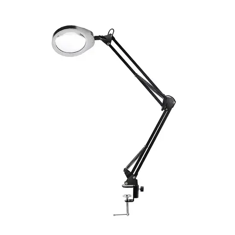 LED 램프 돋보기와 10X 15X 20X 30X 돋보기 48 LED 테이블 램프 Lupa 접이식 독서 PCB 수리