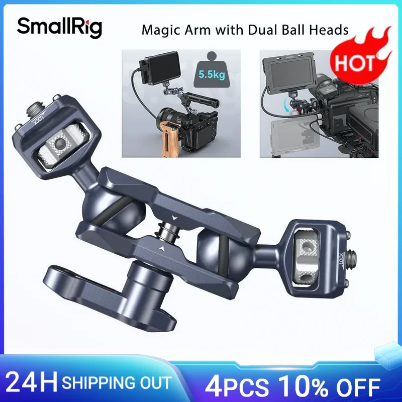 SmallRIig Dual Ball Heads Magic Arm with 1/4\