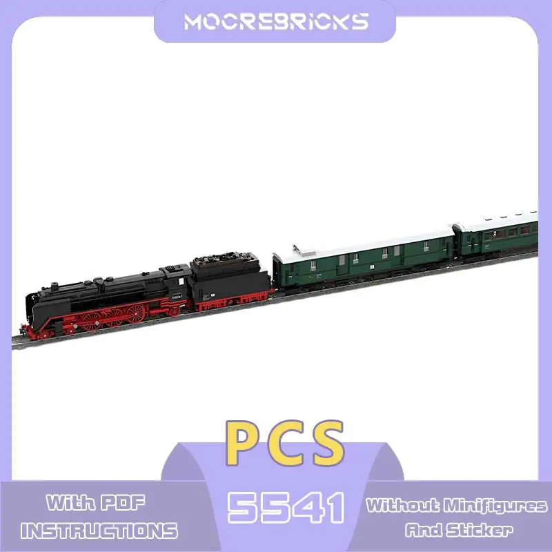 Railway Series Steam Engine BR01 With Era III Coaches Building Blocks City Train Carriage Model Small Particle Bricks Toy Gift