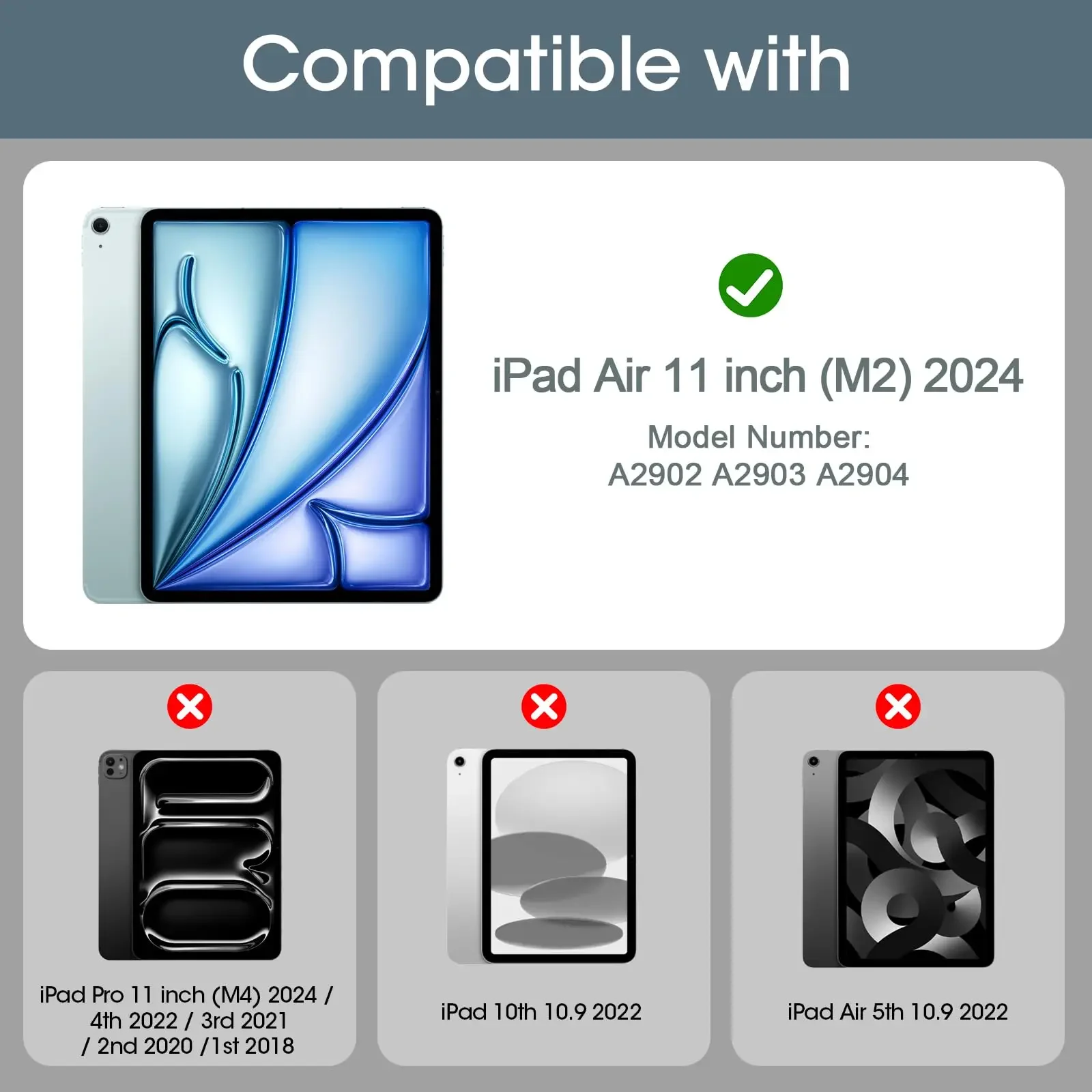 For iPad Air 11 Inch M2 (2024 6th Generation) Screen Protector HD 9H Hardness Clear Anti Scratch Tempered Glass Film