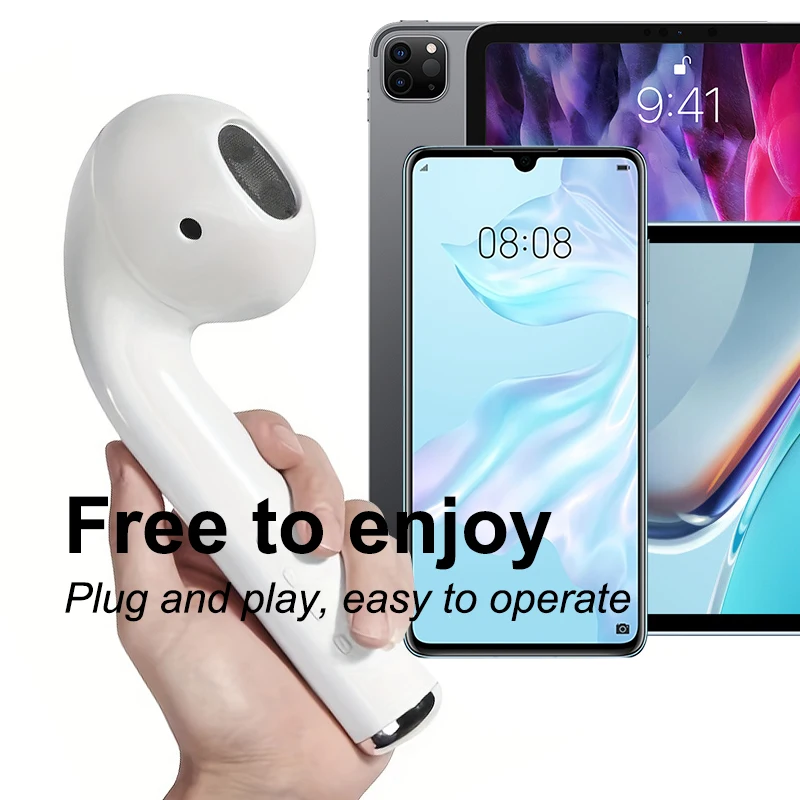 مكبر صوت لاسلكي كبير الحجم سماعة رأس بخاصية البلوتوث عملاقة لأجهزة AirPods Pro Model سماعة صوت لاسلكية تعمل بالبلوتوث يدعم بطاقة TF