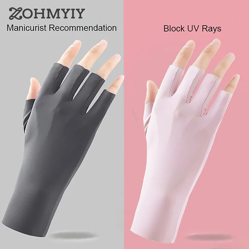 Anti Nagels Uv Bescherming Handschoenen Led Lamp Stralingsbestendige Handschoen Beschermer Handen Voor Uv Licht Lamp Droger Manicure Nail Tools