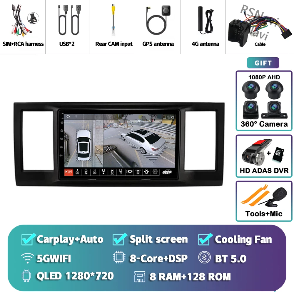 Android 15 Carplay Auto Voor Vw Volkswagen Caravelle 6 T6.1 T6 2015 2016 2017-2020 Multimedia Autoradio Speler video Wifi + 4G Bt