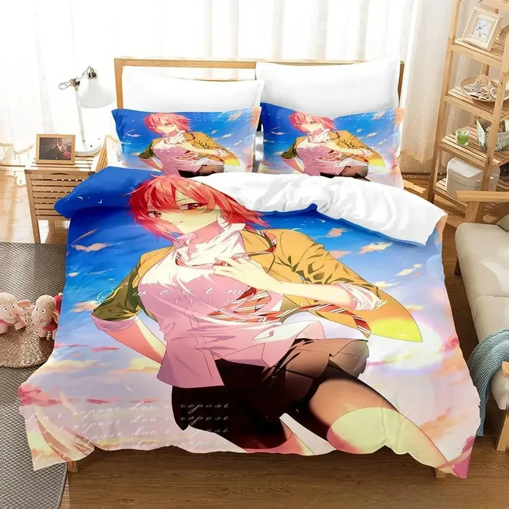 2024 Bed Sheet Set Tomo-chan Is a Girl! Bedding Set Single Twin Full Queen King Size Bed Set Adult Kid Bedroom Duvet cover Sets