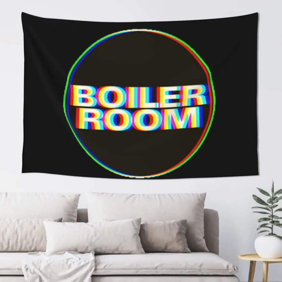 

Boiler Room Color Glitch II Tapestry Luxury Living Room Decoration Room Decoration Aesthetic Tapestry