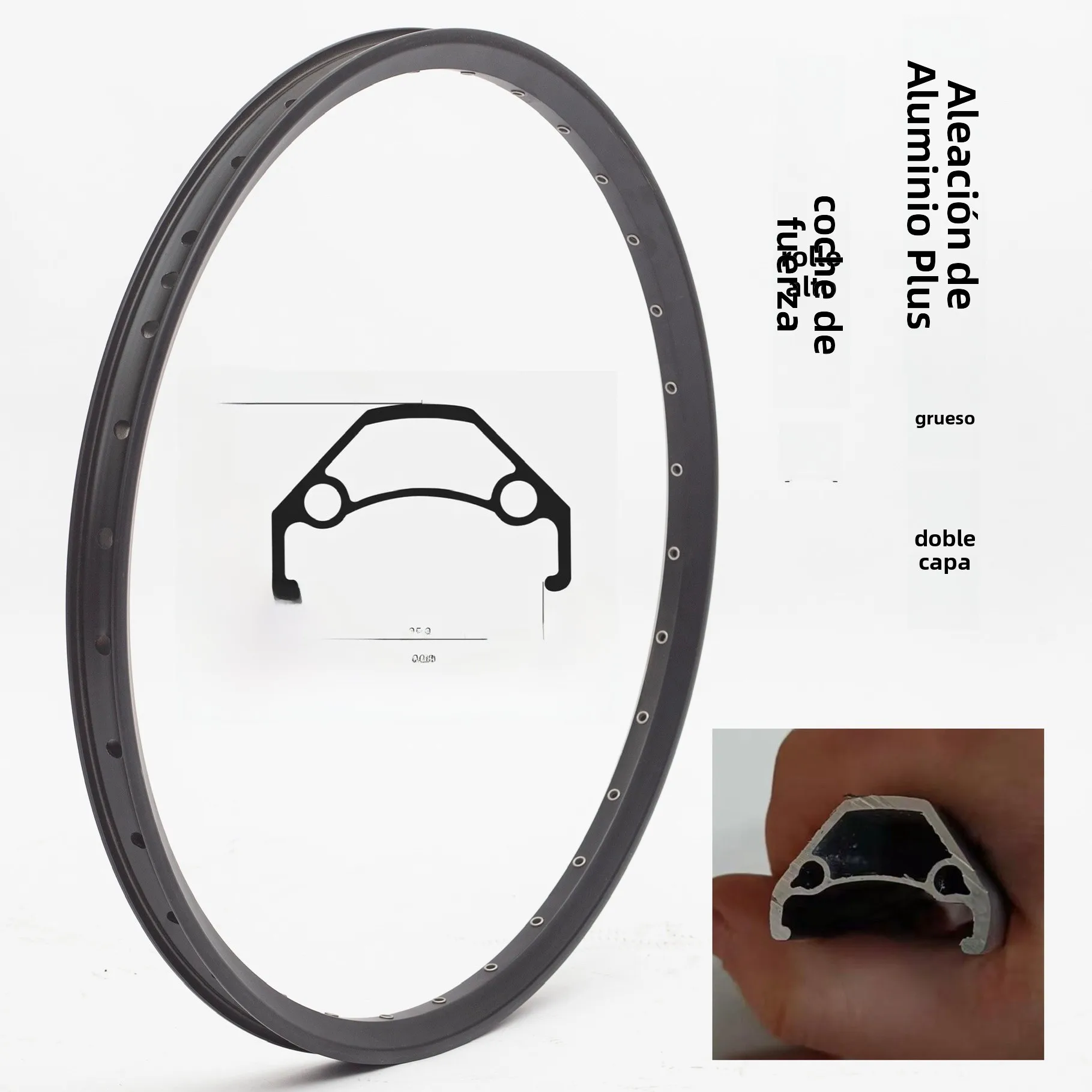 Llanta de Bicicleta de Montaña de Aleación de Aluminio de Alta Resistencia, Doble Capa, 275 Pulgadas, Llantas Duraderas para ...