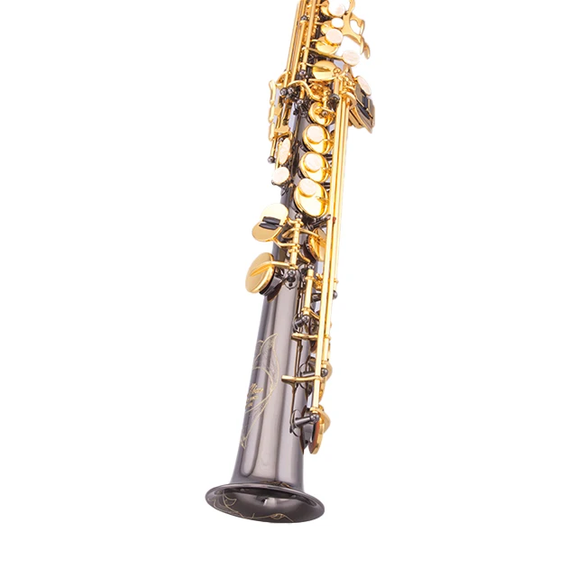 Bb Tone Soprano Saxophone Gold Lacquer Finish Brass Body Beginner Friendly Easy Install Woodwind Instrument