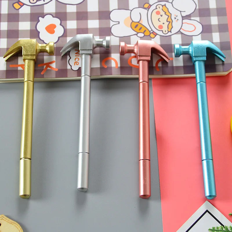 4 Pcs Interesting Alien Hammer Tools Stationery Creative Gel Pen Simulation School Office Supply Cute Kawaii Funny Gift Prize