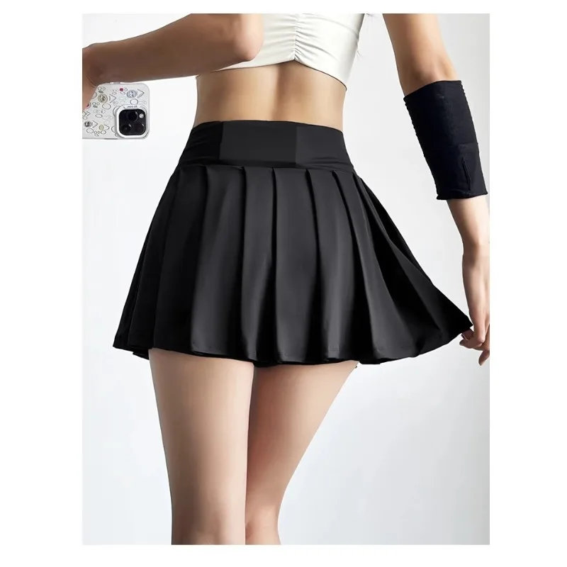 Jupe courte de sport pour femmes, pantalon de Yoga Anti-éblouissement, vêtements de Fitness, séchage rapide, respirant, taille haute, jupe de Tennis plissée, été