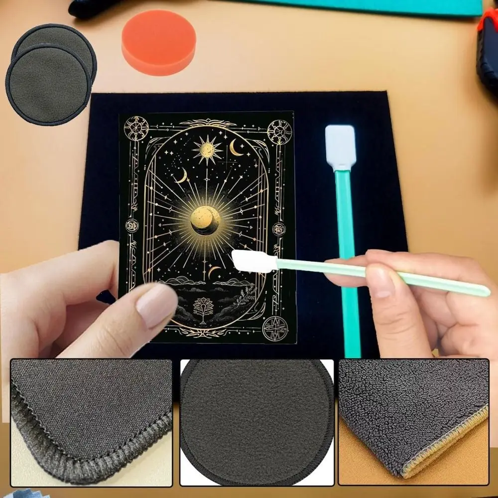 

174pcs Precision Support Card Flattening Kit Accessory Kit Clear Acrylic Rounds Card Cleaning Kit Portable