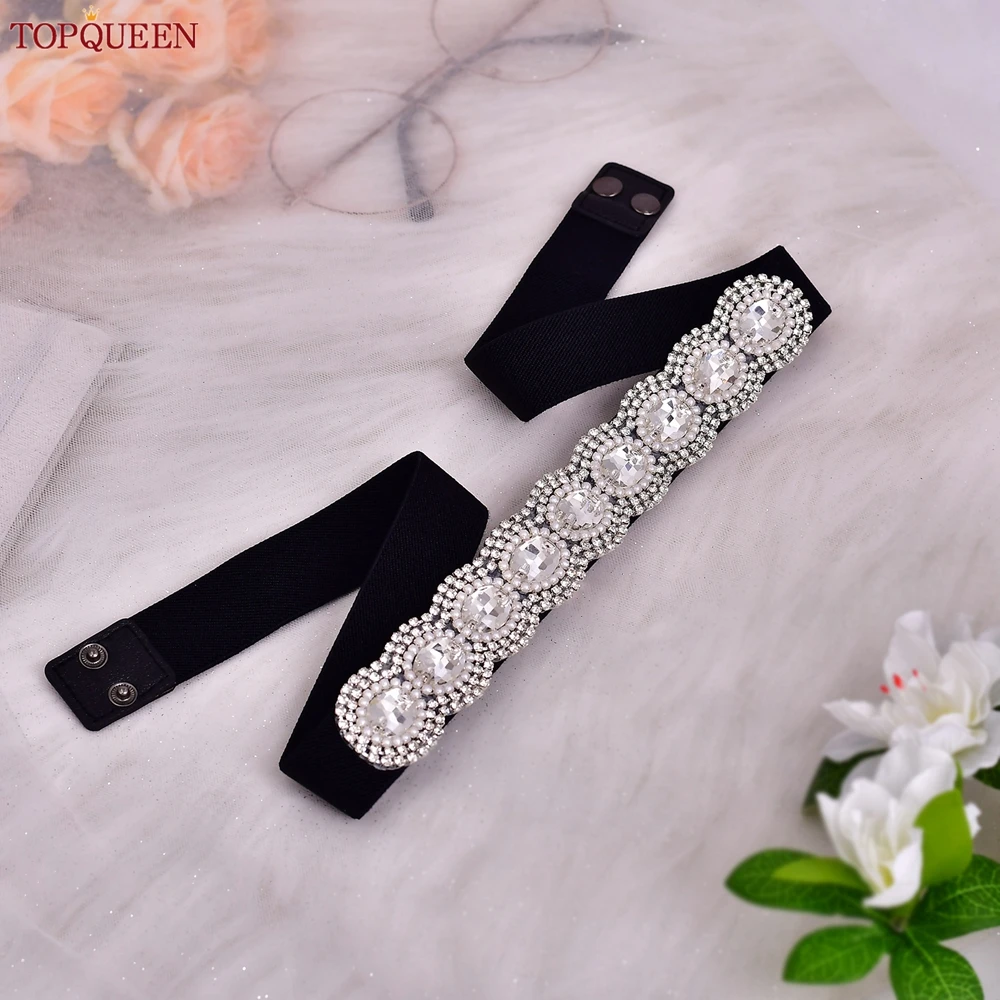 TOPQUEEN المألوف الأسود حزام مطاط واسعة مطاطا حزام المرأة الخصر تحديد حزام فستان ومعطف الملحقات S254