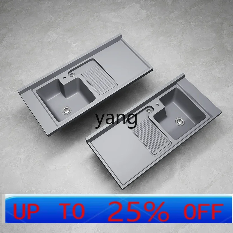 

LTT balcony laundry basin with rubbing board washing machine countertop quartz stone integrated sink