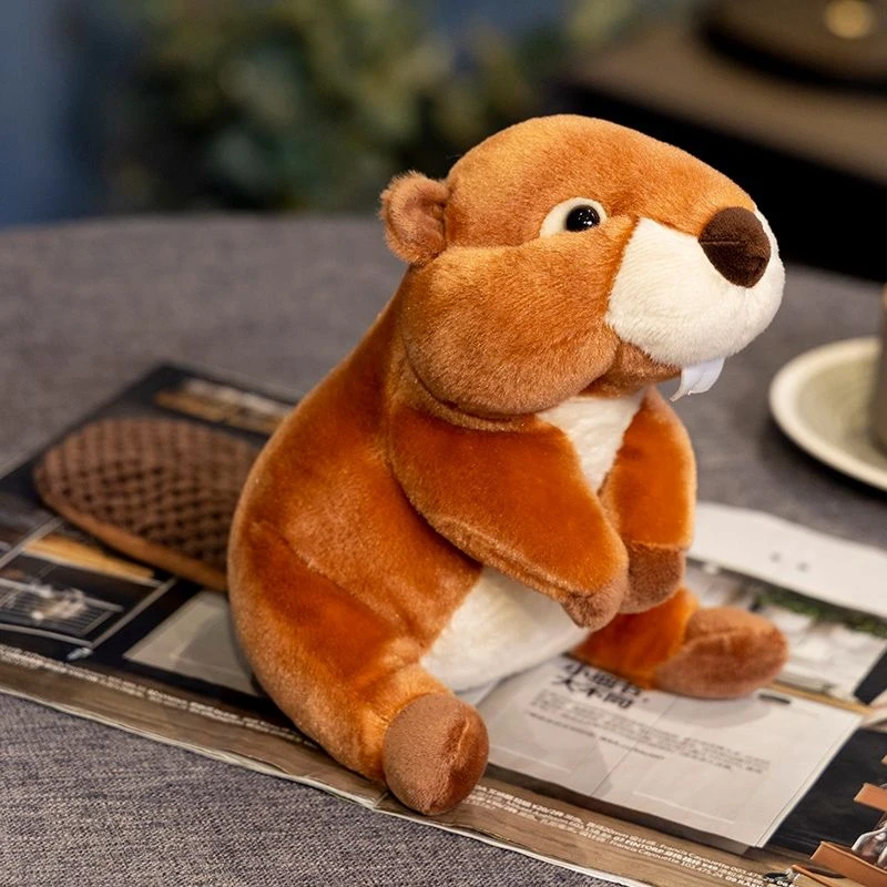 

23cm Cute Big-toothed Beaver Plush Doll Plush Toy Kawaii Sitting Little Squirrel Animal Doll Perfect for Children's Festival