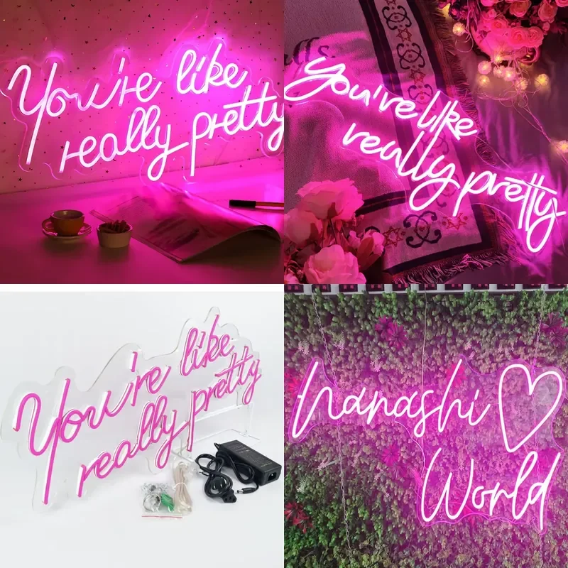 

【CHIMU HOME】 New Arrival Small LED Decorative Lighting Illuminated Waterproof RGB Colorful Letters Custom Neon Signs for