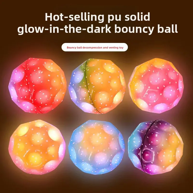 1PC Space Moon Hüpfball Kinderspielzeug Super Bounce Effekt Einfach zu fangen und zu fangen Spielzeug Entspannung und Stressabbau