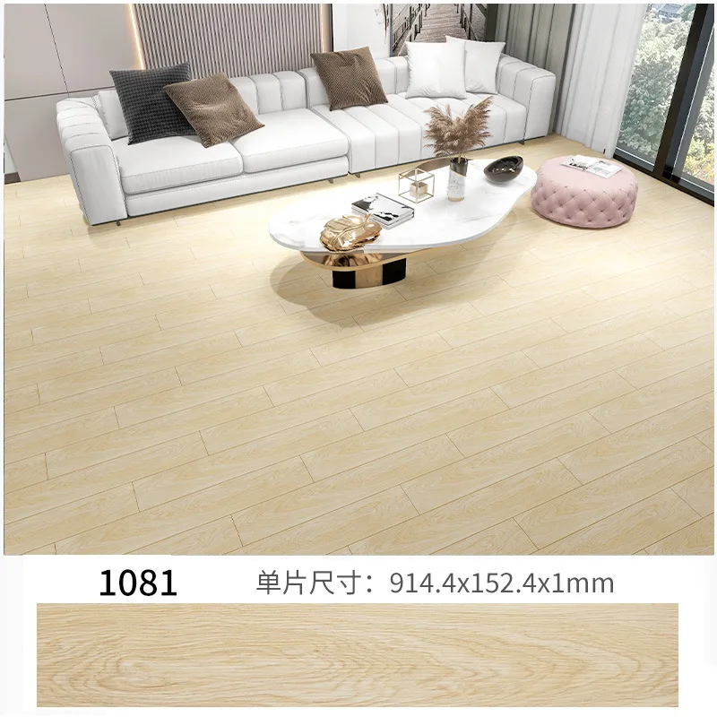 بلاط الأرضيات SPC - خالي من اللاصق، ومقاوم للحريق، ومضاد للانزلاق لتأجير غرفة النوم، وأرضيات بلاستيكية لرياض الأطفال