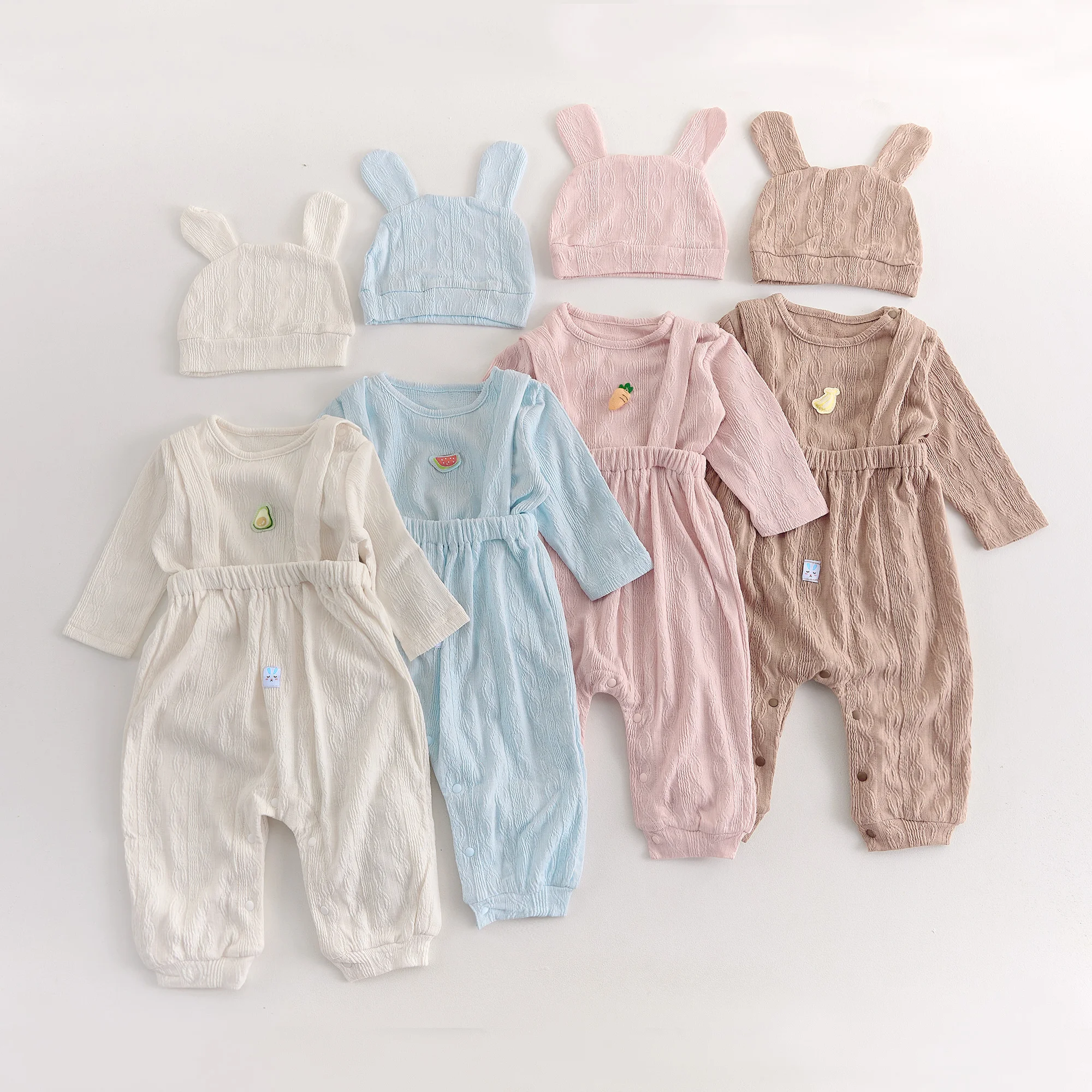 Babykleidung Unisex Baby-Set mit Fruchtmuster, lockere zweiteilige Herbstmode – Detail 1