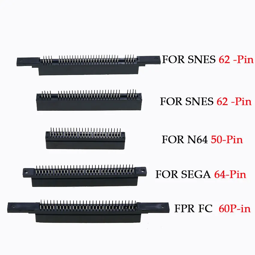 Cltgxdd 1 sztuka złącze do karty gry GBA SNES N64 SEGA FC, gniazdo karty 32/50/60/62/64 pin do klonów konsol SEGA Genesis N64 SNES FC — 2