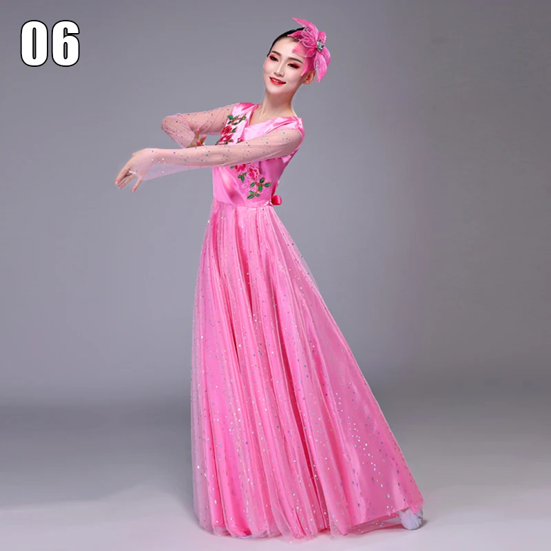 360 Degree Women Spanish Flamenco Dresses Lady Modern Dance Opening Dance Dress Swing Skirts Chorus Stage Performance Costume