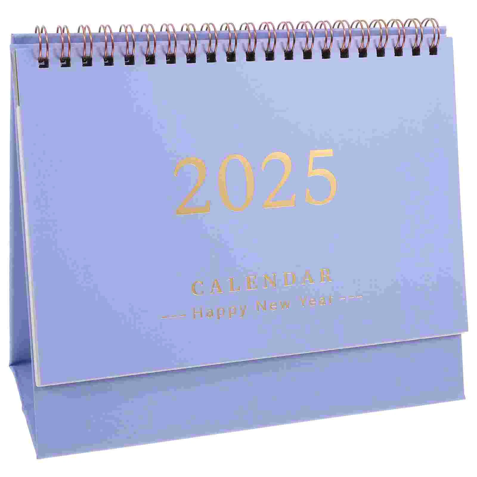 

2025 Desk Calendar Large Table Decorations Thick Paper Decorate Daily Use Mini Delicate Office Standing Decorative Month