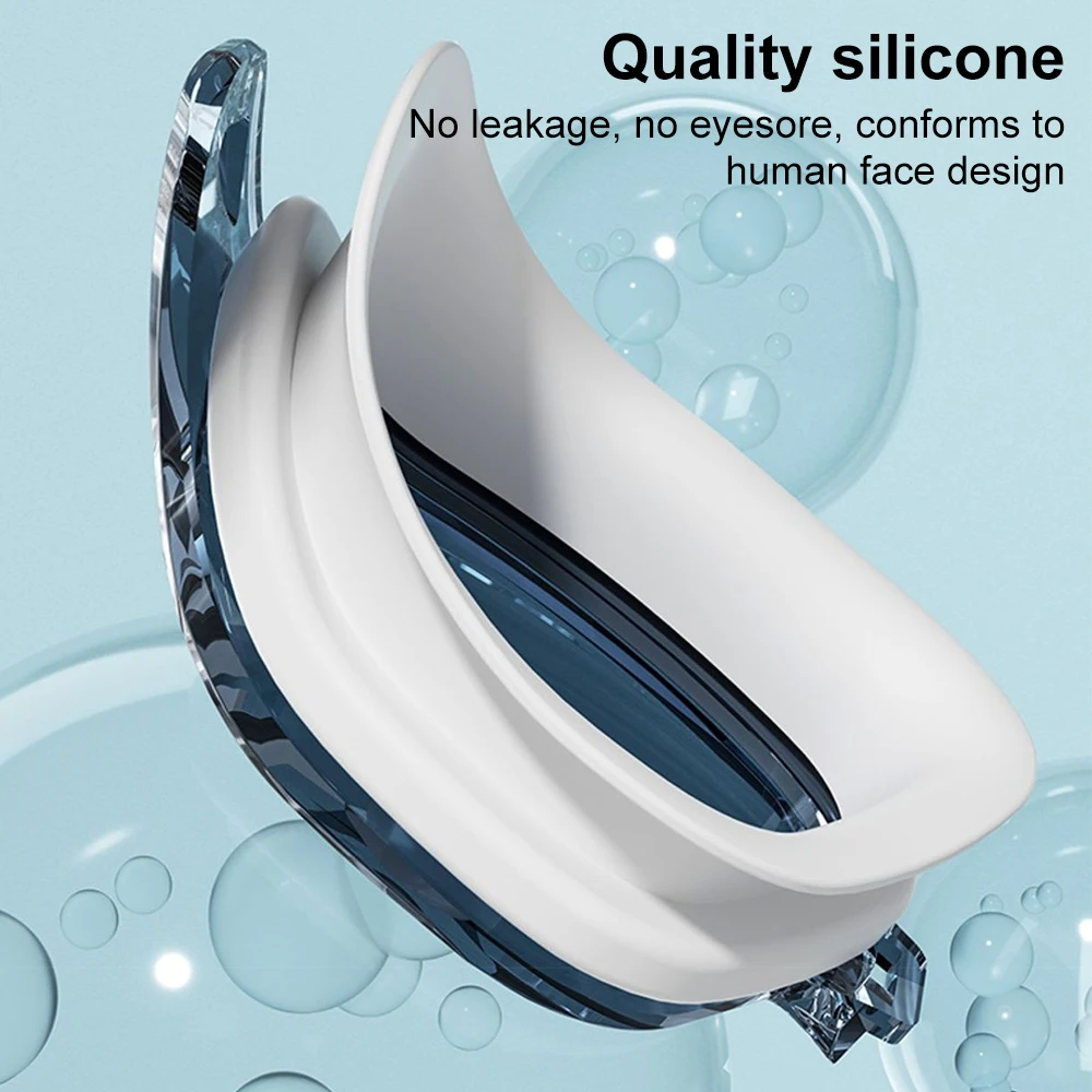 نظارات السباحة قبعة الكبار HD مكافحة الضباب نظارات السباحة مجموعة مقاوم للماء سيليكون نظارات السباحة المضادة للأشعة فوق البنفسجية نظارات السباحة