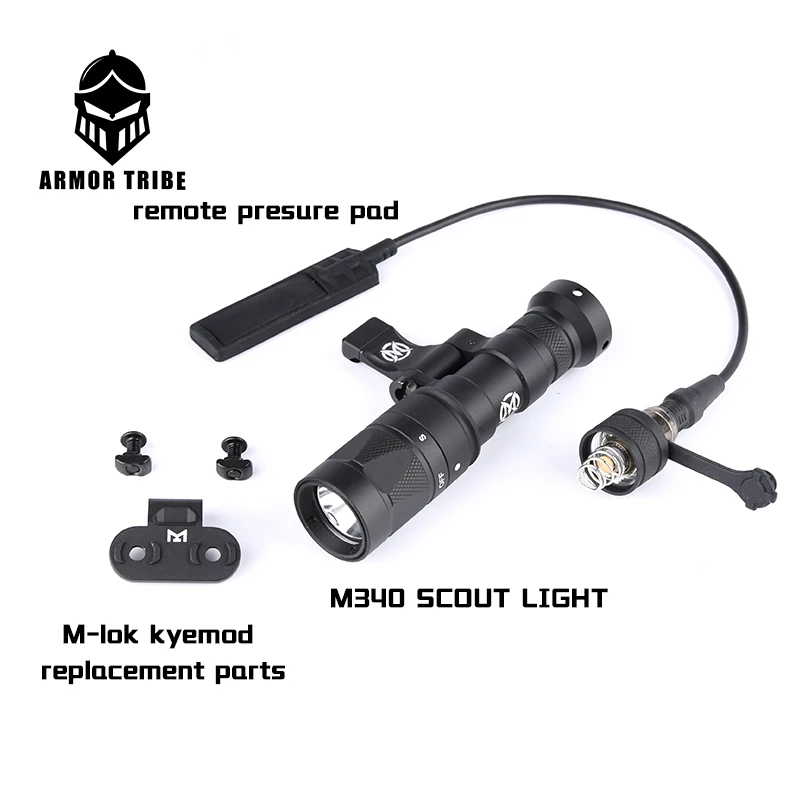 

Surefire M340A M340B M340C M340W Scout Light with Strobe Hunting Airsoft Tactical Flashlight Weapon Torch with MLOK Mount Rail