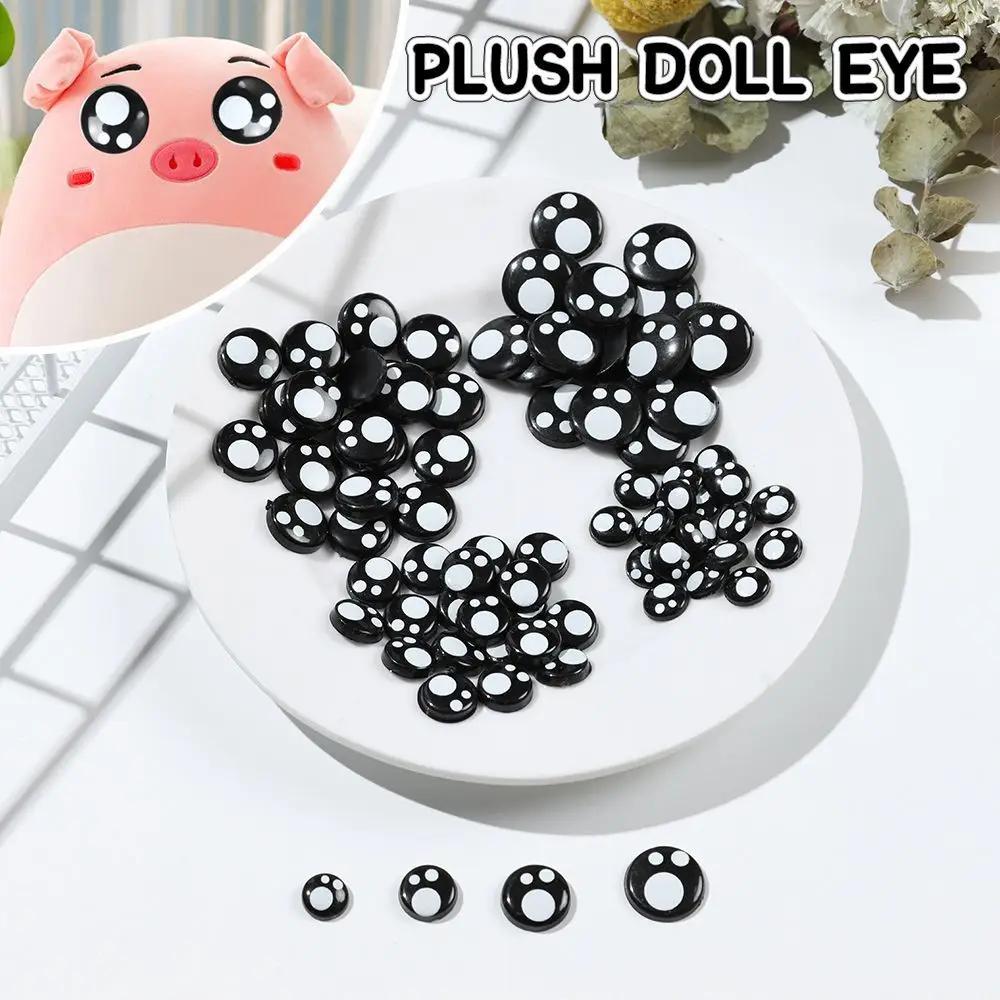 20/40pcs 8-14mm Black Plastic Safety Eyes White Bear Doll Animal Puppet Crafts Children Kids DIY Toys Plush Doll Accessories