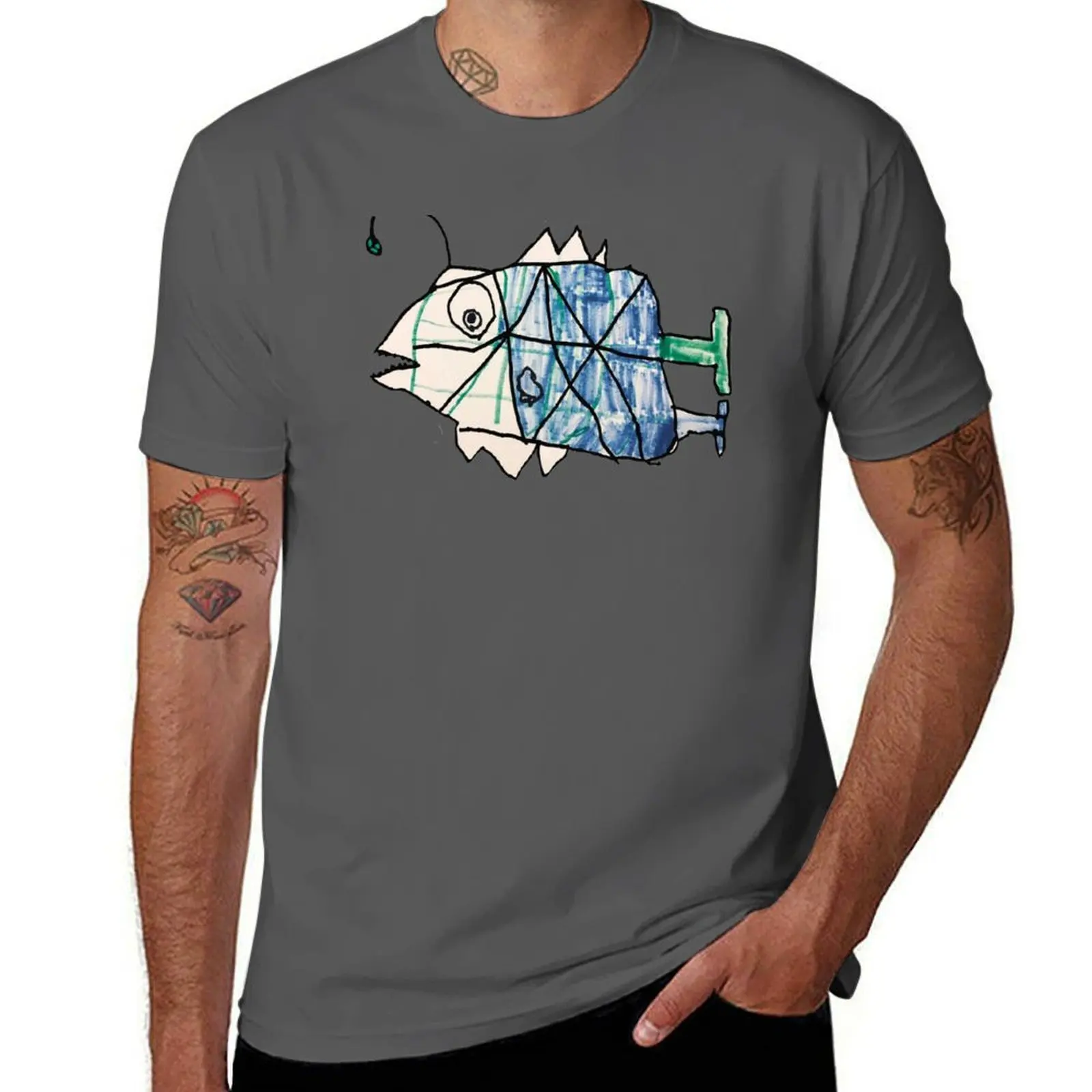 Angler Fish by Aiden T-Shirt Casual Work Wear T-Shirt