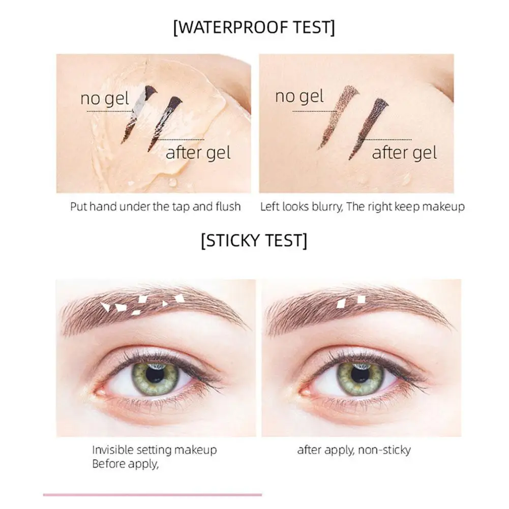 Gel transparent pour sourcils et cils longs, mascara transparent pour sourcils et cils soignés, conditionnement longue tenue, ThUNICEF