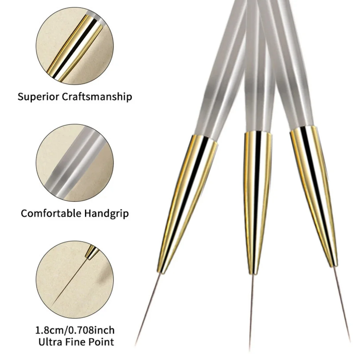 1/2 pçs escova de forro da arte do prego ultra fino listra francesa linha do prego escova fina longa linha desenho ferramenta para diy casa salão de beleza suprimentos