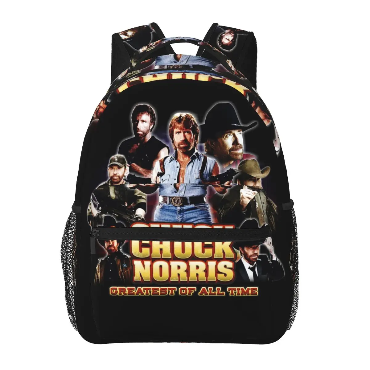 Chuck Norris GOA 배낭 소년 소녀 Bookbag 학생 학교 가방 만화 노트북 배낭 숄더 백 대용량